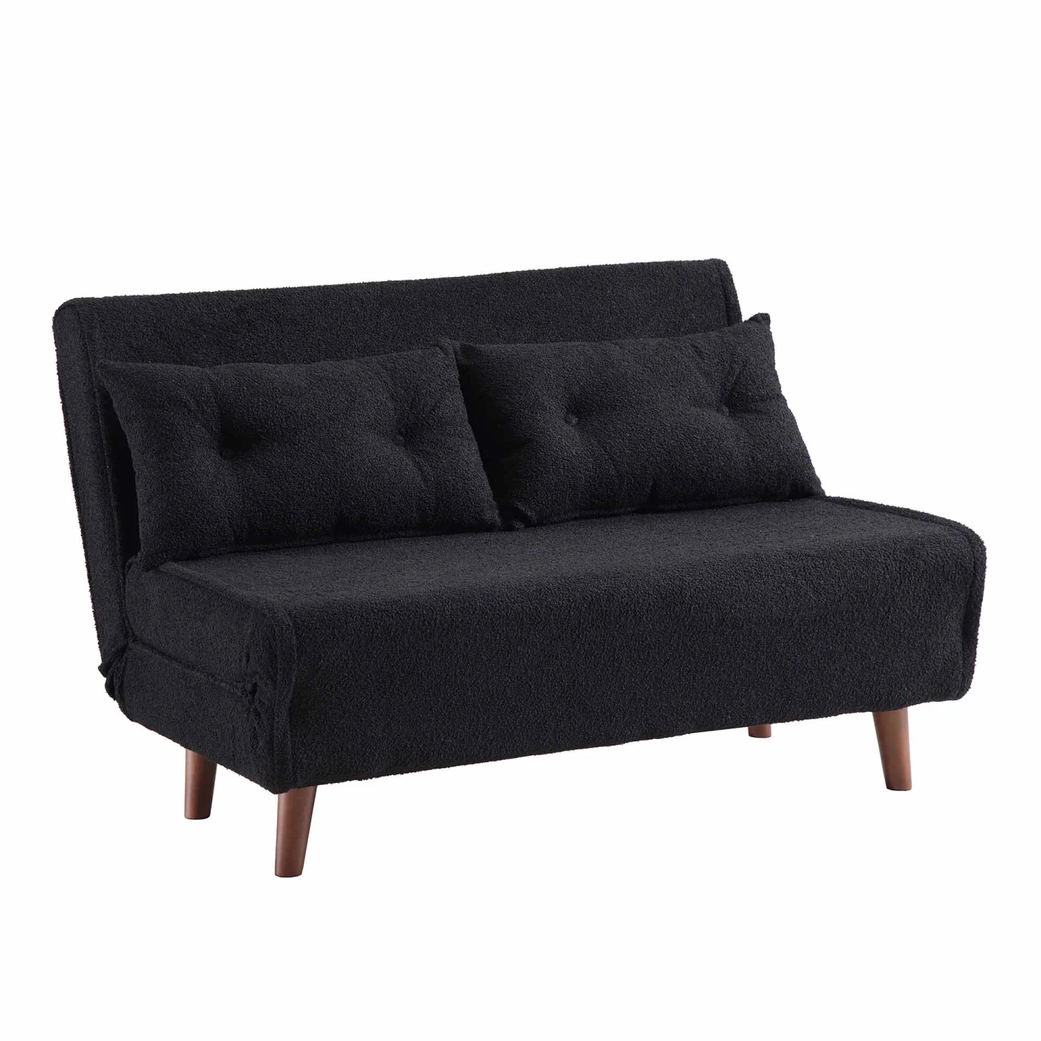Algo Sofabed With Cushions In Charcoal Teddy Fabric 2 Seater 9 Algo Sofabed With Cushions In Charcoal Teddy Fabric 2 Seater - Image 7
