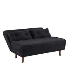 Algo Sofabed With Cushions In Charcoal Teddy Fabric 2 Seater 25 Algo Sofabed With Cushions In Charcoal Teddy Fabric 2 Seater -Entreprise Cc Shop D021B CHARCOAL TEDDY WB4