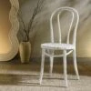 Camille Elm Wood And Rattan Bentwood Dining Chair, Distressed White 1 Camille Elm Wood And Rattan Bentwood Dining Chair, Distressed White -Entreprise Cc Shop DCH 002 WASHWHITE main