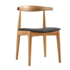 Arley Set Of 2 Beech Wood Dining Chairs, Natural And Black 19 Arley Set Of 2 Beech Wood Dining Chairs, Natural And Black -Entreprise Cc Shop DCH 007 NAT BLACKPU 2P WB2