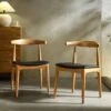 Arley Set Of 2 Beech Wood Dining Chairs, Natural And Black 2 Arley Set Of 2 Beech Wood Dining Chairs, Natural And Black -Entreprise Cc Shop DCH 007 NAT BLACKPU 2P main