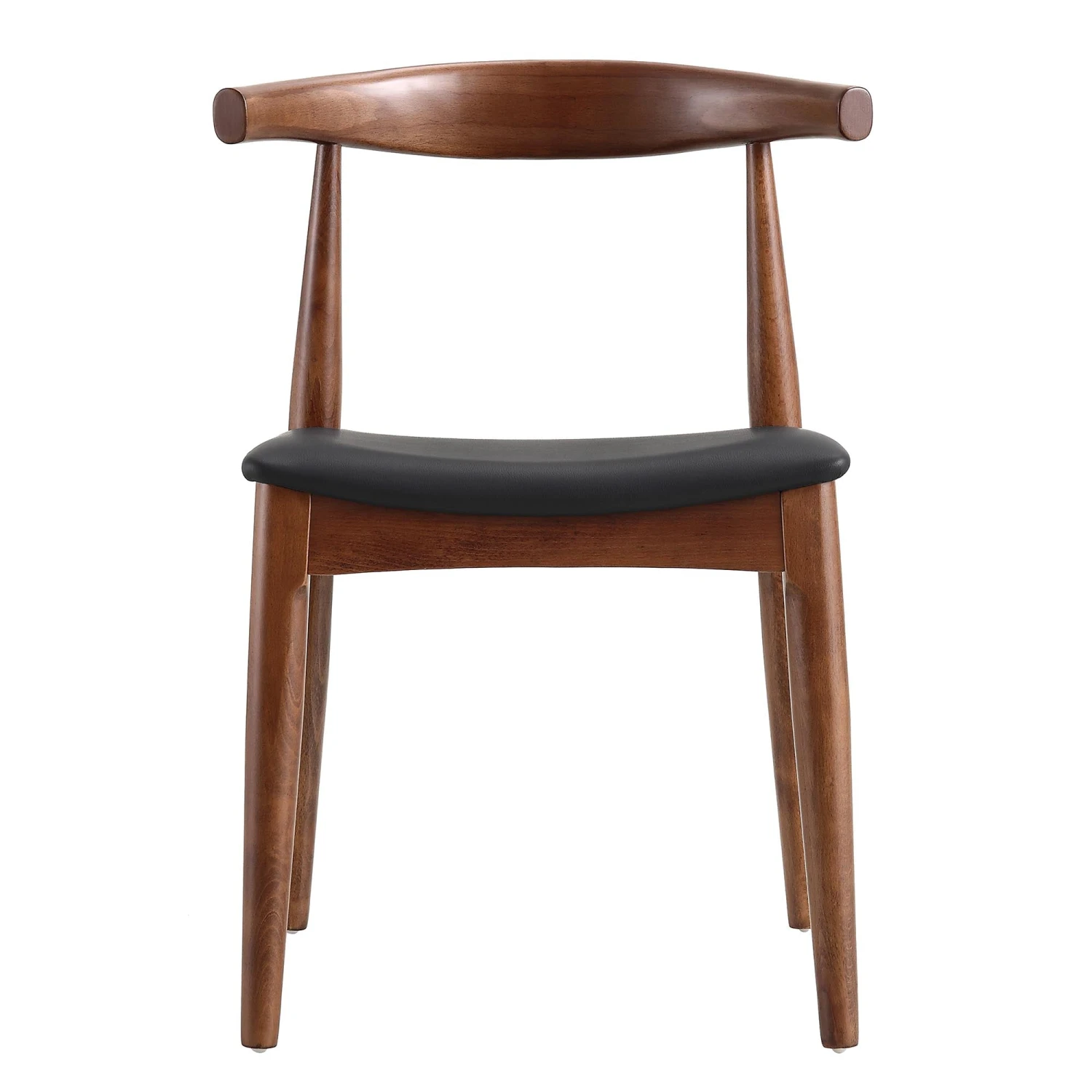 Arley Set Of 2 Beech Wood Dining Chairs, Walnut And Black 7 Arley Set Of 2 Beech Wood Dining Chairs, Walnut And Black - Image 5
