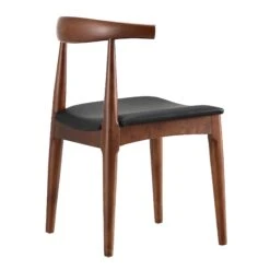 Arley Set Of 2 Beech Wood Dining Chairs, Walnut And Black 21 Arley Set Of 2 Beech Wood Dining Chairs, Walnut And Black -Entreprise Cc Shop DCH 007 WALNUT BLACKPU 2P WB5