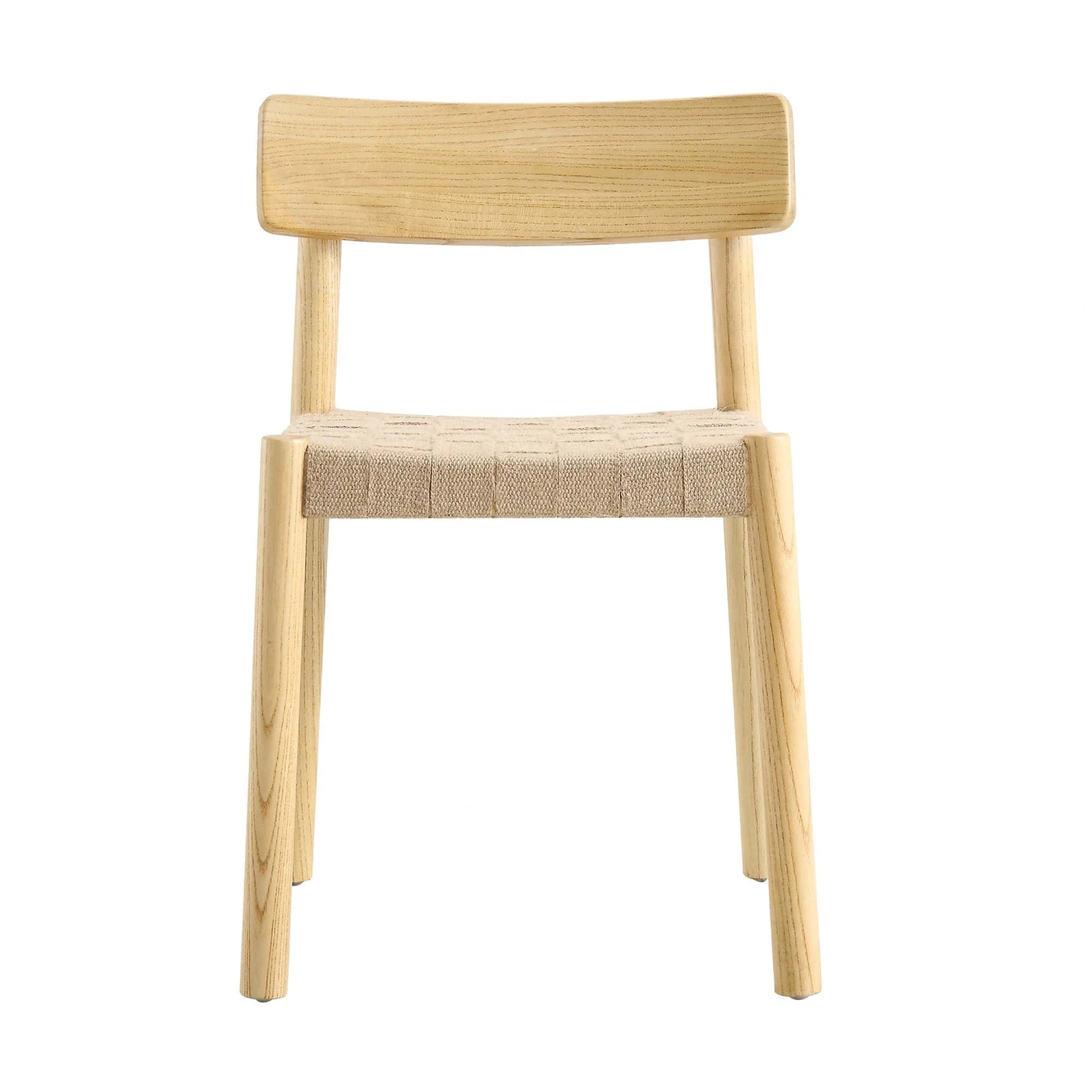 Ditton Set Of 2 Elm Wood And Jute Dining Chairs, Natural 5 Ditton Set Of 2 Elm Wood And Jute Dining Chairs, Natural - Image 3