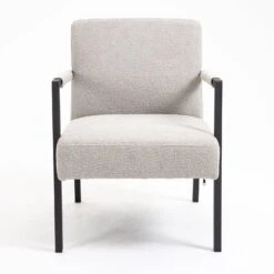 Hatton Steel Frame Boucle Accent Chair (Grey) 21 Hatton Steel Frame Boucle Accent Chair (Grey) -Entreprise Cc Shop DCH 1064A LGREY BOUCLE 6