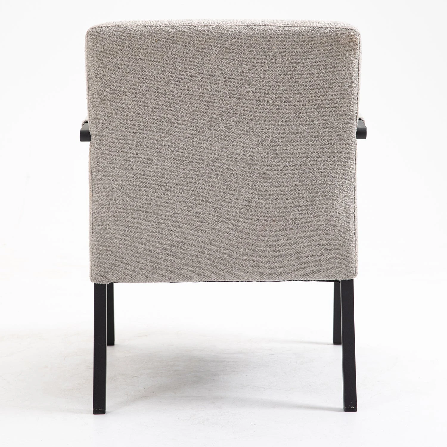 Hatton Steel Frame Boucle Accent Chair (Grey) 12 Hatton Steel Frame Boucle Accent Chair (Grey) - Image 10