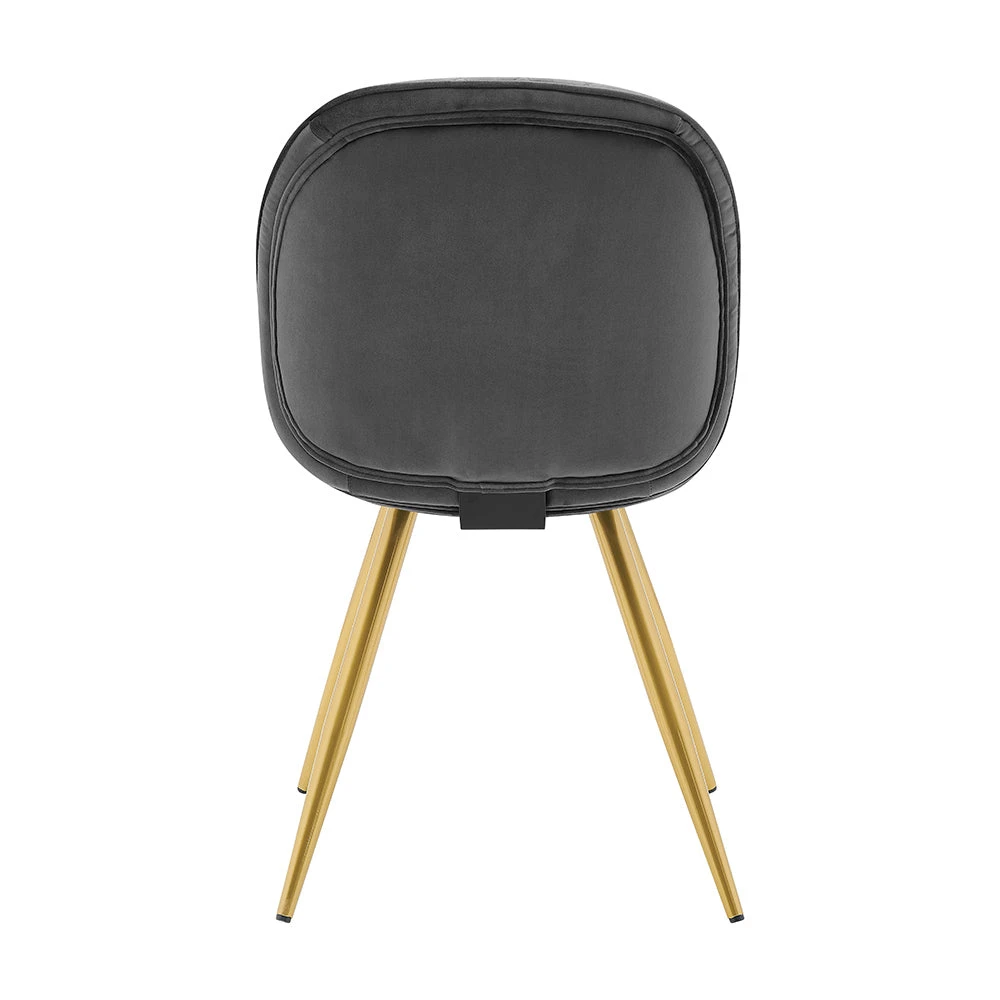 Set Of 2 Cosford Diamond Stitch Dining Chairs (Grey Velvet) 6 Set Of 2 Cosford Diamond Stitch Dining Chairs (Grey Velvet) - Image 5