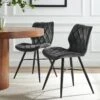 Set Of 2 Ampney Velvet Diamond Stitch Dining Chairs With Metal Legs (Dark Grey Velvet) 1 Set Of 2 Ampney Velvet Diamond Stitch Dining Chairs With Metal Legs (Dark Grey Velvet) -Entreprise Cc Shop DCH 2097 GREY VEL 2P main