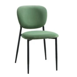 Kelmarsh Set Of 2 Grass Green Velvet Upholstered Dining Chairs -Entreprise Cc Shop DCH 2128 GRASS VEL 2P WB2