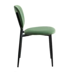 Kelmarsh Set Of 2 Grass Green Velvet Upholstered Dining Chairs -Entreprise Cc Shop DCH 2128 GRASS VEL 2P WB3