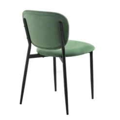 Kelmarsh Set Of 2 Grass Green Velvet Upholstered Dining Chairs -Entreprise Cc Shop DCH 2128 GRASS VEL 2P WB5