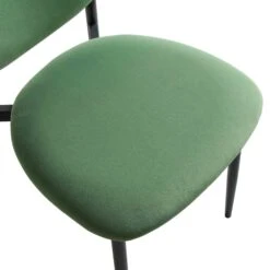 Kelmarsh Set Of 2 Grass Green Velvet Upholstered Dining Chairs -Entreprise Cc Shop DCH 2128 GRASS VEL 2P detail2