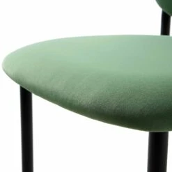 Kelmarsh Set Of 2 Grass Green Velvet Upholstered Dining Chairs -Entreprise Cc Shop DCH 2128 GRASS VEL 2P detail3