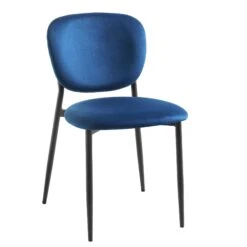 Kelmarsh Set Of 2 Navy Blue Velvet Upholstered Dining Chairs 18 Kelmarsh Set Of 2 Navy Blue Velvet Upholstered Dining Chairs -Entreprise Cc Shop DCH 2128 NAVY VEL 2P WB3