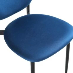 Kelmarsh Set Of 2 Navy Blue Velvet Upholstered Dining Chairs 22 Kelmarsh Set Of 2 Navy Blue Velvet Upholstered Dining Chairs -Entreprise Cc Shop DCH 2128 NAVY VEL 2P detail2