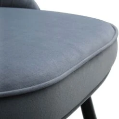 Miyae Set Of 2 Pleated Light Grey Velvet Upholstered Dining Chairs 25 Miyae Set Of 2 Pleated Light Grey Velvet Upholstered Dining Chairs -Entreprise Cc Shop DCH 2144 LIGHTGREY VEL 2P detail4