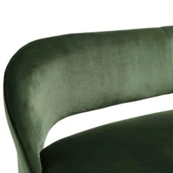 Oakley Dark Green Velvet Upholstered 3 Seater Dining Bench With Contrast Piping -Entreprise Cc Shop DCH 2147 DARKGREEN VEL detail1