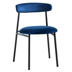Donna Set Of 2 Navy Blue Velvet Dining Chairs 17 Donna Set Of 2 Navy Blue Velvet Dining Chairs -Entreprise Cc Shop DCH 2149 NAVY VEL 2P WB3