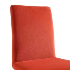 Fernie Set Of 2 Ochre Burnt Orange Velvet Dining Chairs With Upholstered Legs -Entreprise Cc Shop DCH 2151 OCHRE VEL 2P detail1