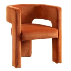 Greenwich Rust Velvet Dining Chair 16 Greenwich Rust Velvet Dining Chair -Entreprise Cc Shop DCH 2159 RUST VEL WB2