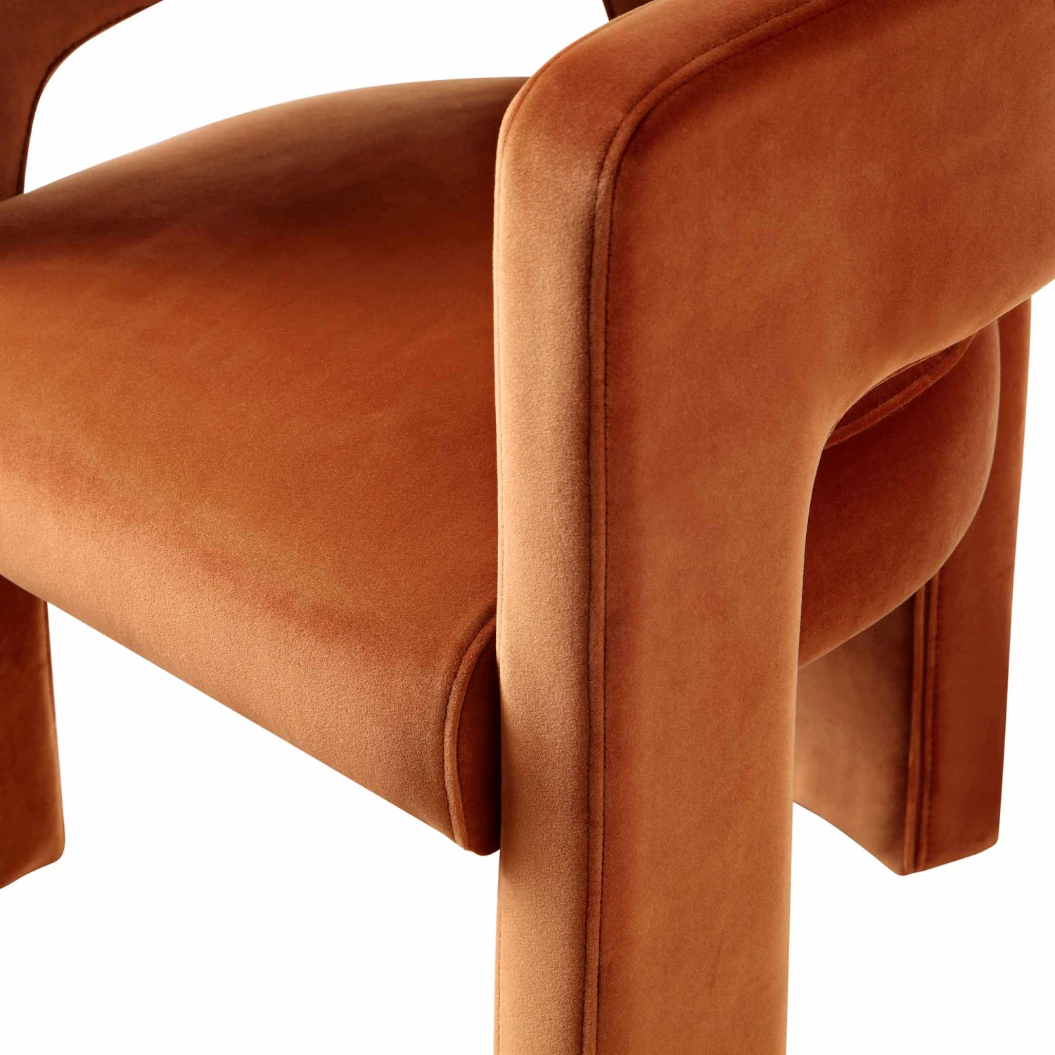 Greenwich Rust Velvet Dining Chair 12 Greenwich Rust Velvet Dining Chair - Image 10