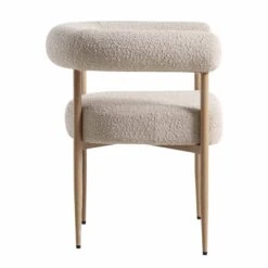 Fulbourn Taupe Boucle Dining Chair With Natural Wood Effect Legs -Entreprise Cc Shop DCH 2162 TAUPE BOUCLE NAT WB3