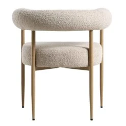 Fulbourn Taupe Boucle Dining Chair With Natural Wood Effect Legs -Entreprise Cc Shop DCH 2162 TAUPE BOUCLE NAT WB5