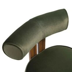 Ophelia Moss Green Velvet Dining Chair -Entreprise Cc Shop DCH 2187 MOSS VEL WALN detail1