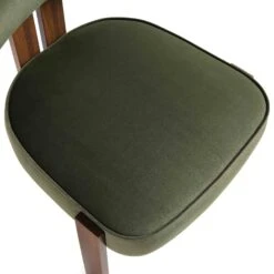 Ophelia Moss Green Velvet Dining Chair -Entreprise Cc Shop DCH 2187 MOSS VEL WALN detail2