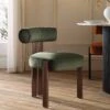 Ophelia Moss Green Velvet Dining Chair 1 Ophelia Moss Green Velvet Dining Chair -Entreprise Cc Shop DCH 2187 MOSS VEL WALN main