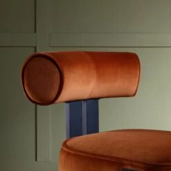 Ophelia Rust Velvet Dining Chair -Entreprise Cc Shop DCH 2187 RUST VEL scene2