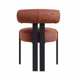 Ophelia Terracotta Fabric Dining Chair -Entreprise Cc Shop DCH 2187 TERRA FAB BLACK WB4