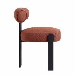 Ophelia Terracotta Fabric Dining Chair -Entreprise Cc Shop DCH 2187 TERRA FAB BLACK WB5