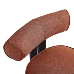 Ophelia Terracotta Fabric Dining Chair -Entreprise Cc Shop DCH 2187 TERRA FAB BLACK detail1