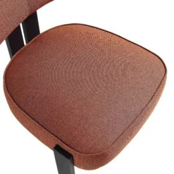 Ophelia Terracotta Fabric Dining Chair -Entreprise Cc Shop DCH 2187 TERRA FAB BLACK detail2