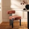 Ophelia Terracotta Fabric Dining Chair -Entreprise Cc Shop DCH 2187 TERRA FAB BLACK main