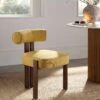 Ophelia Honey Gold Fabric Dining Chair -Entreprise Cc Shop DCH 2187 YELLOW FAB WALN main