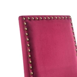 Maidwell Set Of 2 Crimson Red Velvet Dining Chairs 19 Maidwell Set Of 2 Crimson Red Velvet Dining Chairs -Entreprise Cc Shop DCH LW8116 REDVEL 2P detail1