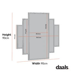 Sonia Black Metal Frame Art Deco Square Wall Mirror 90 X 90 Cm 12 Sonia Black Metal Frame Art Deco Square Wall Mirror 90 X 90 Cm -Entreprise Cc Shop DImensioncal Drawings Feb 2023 MIRR 176