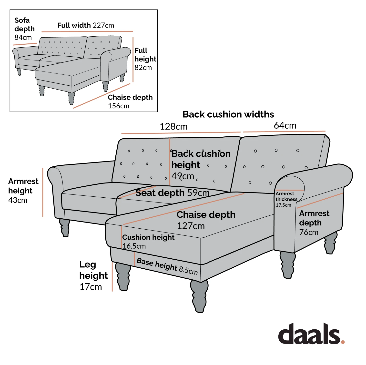 Hanney Chesterfield Chaise Sofabed In Grey Velvet 10 Hanney Chesterfield Chaise Sofabed In Grey Velvet - Image 8