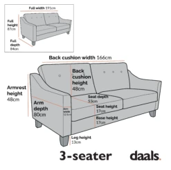 Harper 3-Seater Slope Arm Beige Woven Fabric Sofa 20 Harper 3-Seater Slope Arm Beige Woven Fabric Sofa -Entreprise Cc Shop Dimensional Drawings AYSF 015 3ST