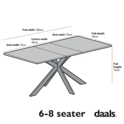 Varden Black Ceramic Extending Dining Table -Entreprise Cc Shop Dimensional Drawings JUNE 2022 BSD 087