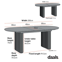 Maru Oval 6-8 Seater Extending Oak Pedestal Dining Table, Silver Oak 24 Maru Oval 6-8 Seater Extending Oak Pedestal Dining Table, Silver Oak -Entreprise Cc Shop Dimensional Drawings June 2023 BSD 136 3