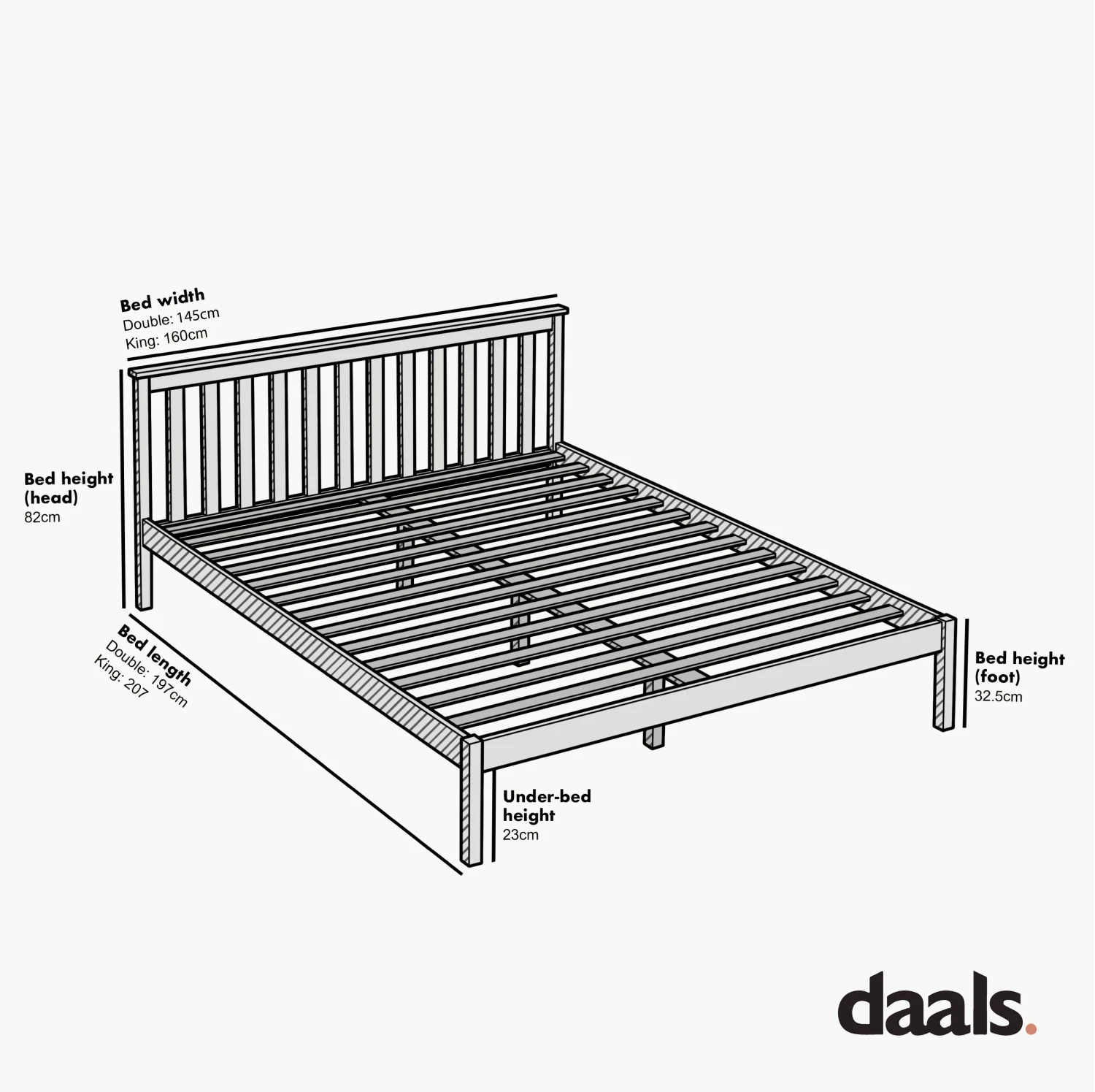 Linnelle Solid Wood Bed Frame In Grey 6 Linnelle Solid Wood Bed Frame In Grey - Image 4