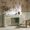 Frances Woven Rattan 3-Drawer Desk, Mint -Entreprise Cc Shop FT DESK 02 SAGE main