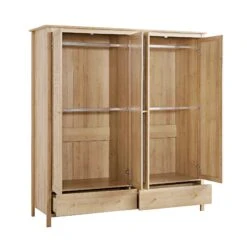 Frances Rattan 4-Door Wardrobe With 2 Drawers, Natural 19 Frances Rattan 4-Door Wardrobe With 2 Drawers, Natural -Entreprise Cc Shop FT WARD 04 NAT WB3