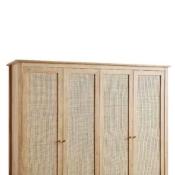 Frances Rattan 4-Door Wardrobe With 2 Drawers, Natural 22 Frances Rattan 4-Door Wardrobe With 2 Drawers, Natural -Entreprise Cc Shop FT WARD 04 NAT detail2