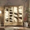 Frances Rattan 4-Door Wardrobe With 2 Drawers, Natural 2 Frances Rattan 4-Door Wardrobe With 2 Drawers, Natural -Entreprise Cc Shop FT WARD 04 NAT main