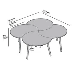 Monza 4-in-1 Walnut Effect Coffee Table -Entreprise Cc Shop Furniture Dimensions BSD 054