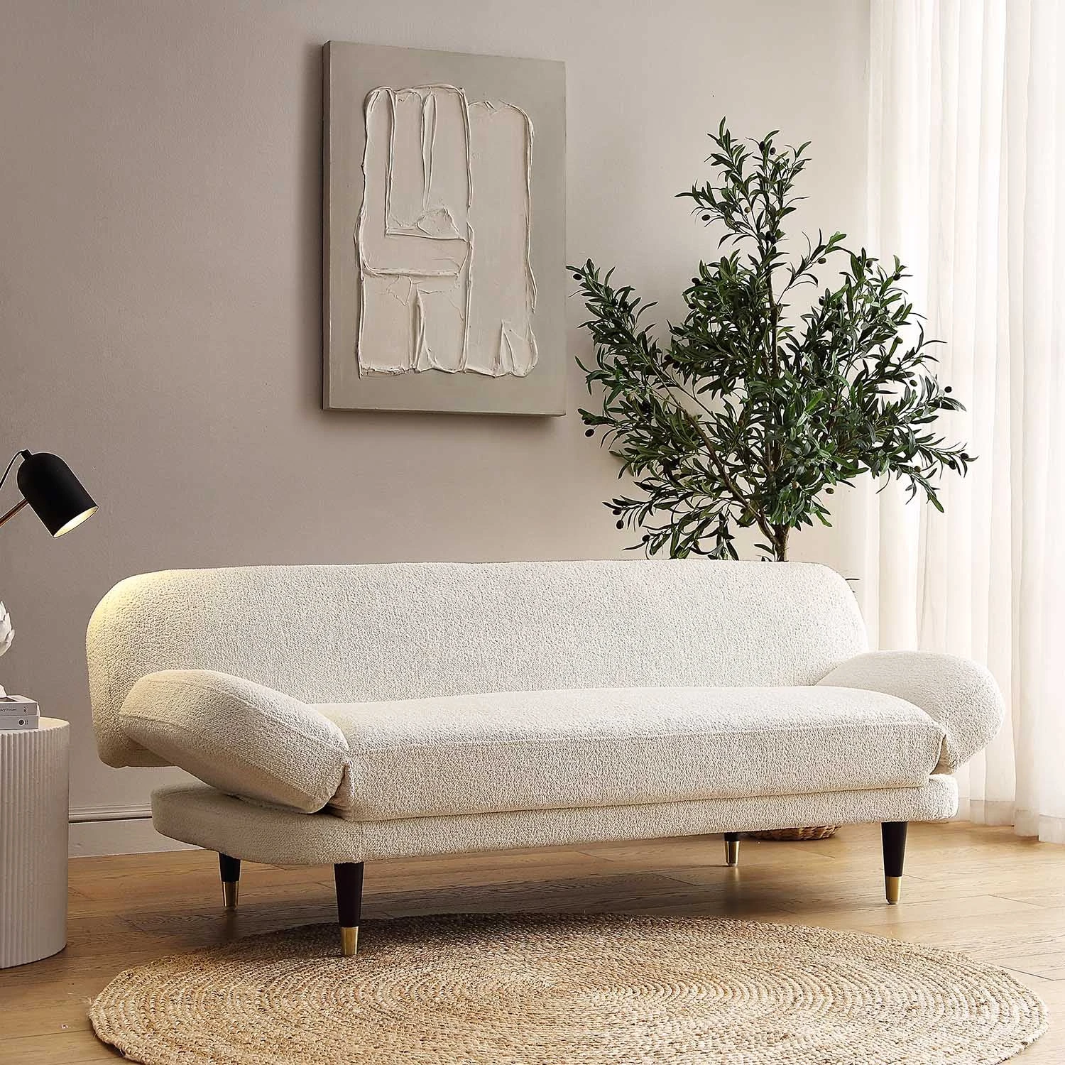 Solna 2-Seater Sofa Bed, Beige Boucle 3 Solna 2-Seater Sofa Bed, Beige Boucle